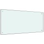 Protección salpicaduras cocina vidrio templado blanco 100x50 cm