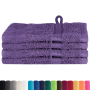 Toallitas 4 pcs Morado 15 x 21 cm Algodón