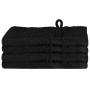 Toallitas 4 pcs Negro 15 x 21 cm Algodón