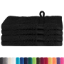 Toallitas 4 pcs Negro 15 x 21 cm Algodón
