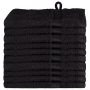 Toallitas 10 pcs Negro 15 x 21 cm Algodón