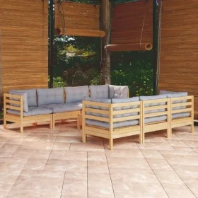 Garden furniture set 8 pieces and cushions solid pine wood by vidaXL, Garden sets - Ref: Foro24-3096159, Price: 648,96 €, Dis...