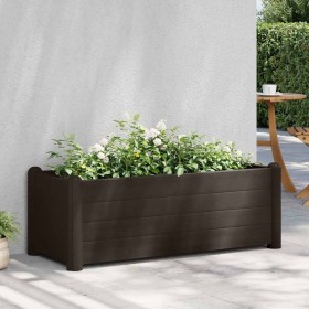 Arriate elevado de jardín PP color moca 100x43x35 cm