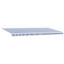 Toldo Retráctil with Manual Azul y blanco 6 x 3 m Tela y metal