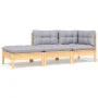 Gartenmöbel-Set 8-teilig und Kissen aus massivem Kiefernholz von vidaXL, Gartensets - Ref: Foro24-3096159, Preis: 630,34 €, R...
