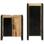 Juego de muebles de baño 2 pcs Marrón Madera de mango maciza