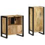 Juego de muebles de baño 2 pcs Marrón Madera de mango maciza