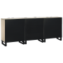 Juego de muebles de baño 3 pcs Blanco 180 x 33 x 75 cm
