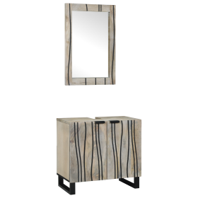 Juego de muebles de baño 2 pcs Blanco 62 x 33 x 58 cm