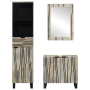 Juego de muebles de baño 3 pcs Blanco 38 x 33 x 160 cm