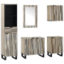 Juego de muebles de baño 5 pcs Madera Nuez 38 x 33 x 160 cm