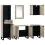 Juego de muebles de baño 5 pcs Madera Nuez 38 x 33 x 160 cm