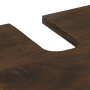 Juego de muebles de baño 3 pcs Madera Nuez 38 x 33 x 160 cm