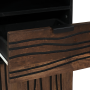 Juego de muebles de baño 3 pcs Madera Nuez 38 x 33 x 160 cm