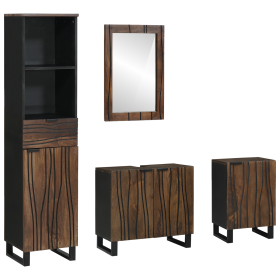Juego de muebles de baño 4 pcs Blanco 38 x 33 x 160 cm