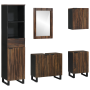 Juego de muebles de baño 5 pcs Blanco 38 x 33 x 160 cm