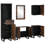 Juego de muebles de baño 5 pcs Blanco 38 x 33 x 160 cm