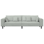 Sofá de terciopelo con cojín con almohada Gris Claro 208 cm