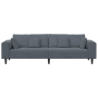 Sofá de terciopelo con cojín con almohada Gris oscuro 208 cm