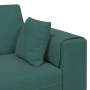 Sofá de terciopelo con cojín con almohada Verde oscuro 208 cm