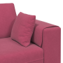 Sofá de terciopelo con cojín con almohada Rojo vino 208 cm