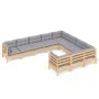 Garden furniture set 10 pieces and pine wood cushions by vidaXL, Garden sets - Ref: Foro24-3096994, Price: 794,09 €, Discount: %
