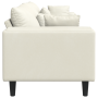 Sofá de terciopelo con cojín con almohada Crema 208 cm