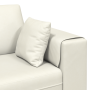 Sofá de terciopelo con cojín con almohada Crema 208 cm