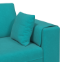 Sofá de terciopelo con cojín con almohada Turquesa 208 cm