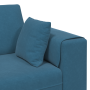 Sofá de terciopelo con cojín con almohada 3 pcs Azul 208 cm