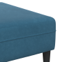 Sofá de terciopelo con cojín con almohada 3 pcs Azul 208 cm