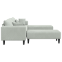 Sofá de terciopelo con cojín 3 pcs Gris Claro 208 cm Terciopelo