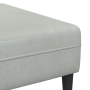 Sofá de terciopelo con cojín 3 pcs Gris Claro 208 cm Terciopelo