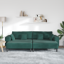 Sofá de terciopelo 3 pcs Verde oscuro 208 cm Terciopelo