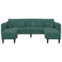 Sofá de terciopelo 3 pcs Verde oscuro 208 cm Terciopelo