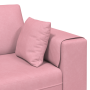Sofá de terciopelo con cojín con almohada 3 pcs Rosa 208 cm