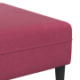 Sofá de terciopelo con cojín 3 pcs Rojo vino 208 cm Terciopelo