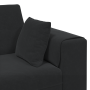 Sofá de terciopelo con cojín con almohada 3 pcs Negro 208 cm