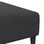 Sofá de terciopelo con cojín con almohada 3 pcs Negro 208 cm