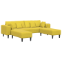 Sofá de terciopelo con cojín 3 pcs Amarillo 208 cm Terciopelo