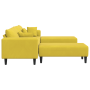 Sofá de terciopelo con cojín 3 pcs Amarillo 208 cm Terciopelo