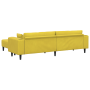 Sofá de terciopelo con cojín 3 pcs Amarillo 208 cm Terciopelo