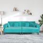 Sofá de terciopelo con cojín 3 pcs Turquesa 208 cm Terciopelo