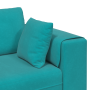 Sofá de terciopelo con cojín 3 pcs Turquesa 208 cm Terciopelo