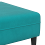 Sofá de terciopelo con cojín 3 pcs Turquesa 208 cm Terciopelo