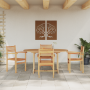 Conjunto de Comedor de Jardín 5 pcs Marrón