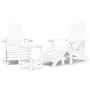 Adirondack Gartenstühle mit Fußstütze und Tisch HDPE Weiß von vidaXL, Gartenstühle - Ref: Foro24-3095712, Preis: 404,55 €, Ra...