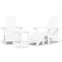 Adirondack Gartenstühle mit Fußstütze und Tisch HDPE Weiß von vidaXL, Gartenstühle - Ref: Foro24-3095712, Preis: 469,23 €, Ra...