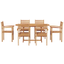 Conjunto de Comedor de Jardín 7 pcs Marrón