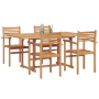 Conjunto de Comedor de Jardín 5 pcs Marrón